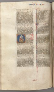 Fol. 249v, Cantique des Cantiques, initiale historiée O, la Vierge à l