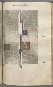 Fol. 317r, Baruch, initiale historiée H, Baruch assis à un bureau écrivant sur un parchemin - Unbekannt