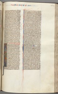 Fol. 364r, Aggée, initiale historiée I, Aggée avec un parchemin debout sur un hybride, c. 1275-1300 - Unbekannt