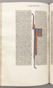 Fol. 382v, Maccabées II, initiale historiée F, un calice doré présenté à un Juif, vers 1275-1300 - Unbekannt