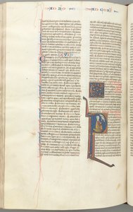 Fol. 440v, Corinthiens I, initiale historiée P, Paul agenouillé parlant au buste de Dieu au-dessus - Unbekannt