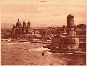 Fort Saint-Jean et cathédrale, Marseille, 1930 - Unbekannt