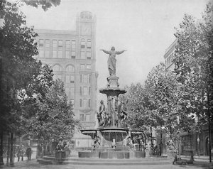 Fountain Square, Cincinnati, Ohio, vers 1897