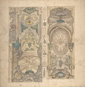 Quatre dessins alternatifs pour une voûte, 1700-1780