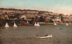 Fowey depuis Polruan, vers 1930