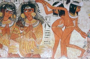 Fragment de peinture murale de la tombe de Nebamun, Thèbes, Égypte, 18ème dynastie, vers 1350 av. J.-C.