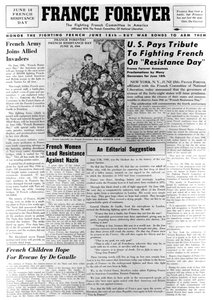 La France pour toujours, journal, 18 juin 1944