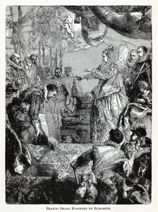 Francis Drake adoubé par Elizabeth, 1882