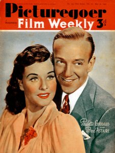 Fred Astaire 1899-1987 et Paulette Goddard 1910-1990, acteurs, 1941