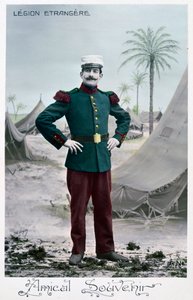 Carte postale de la Légion étrangère française, vers 1900