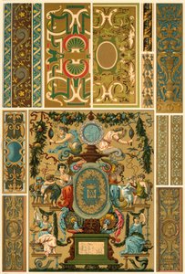 Peinture murale de la Renaissance française, sculpture peinte polychrome, tissage et couvertures de livres, 1898