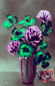 Carte postale de fleurs françaises, c1900