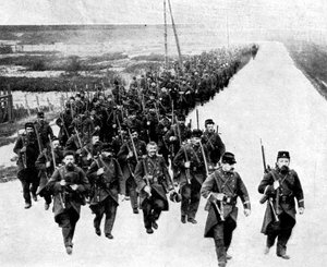 Infanterie française, renforts pour les alliés, Première Guerre mondiale, 1914