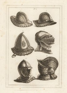 Casque en fer français, casque en acier gravé du 16ème siècle, grand casque brillant, casque ouvert, casque orné avec visière