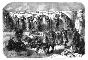 Fosse à fusils française dans le parallèle avant le mamelon et la tour blanche, Sébastopol, Guerre de Crimée, 1855