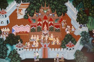 Temiya Jataka, également nommé Muga-Pakkha Jataka, une des vies antérieures du Bouddha, Hua Hin, Thaïlande