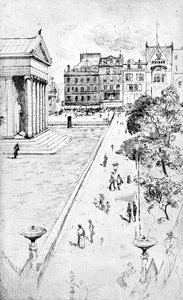Depuis les marches du Mound, Édimbourg, 1900