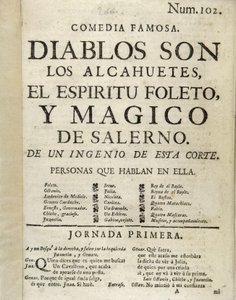 Frontispice de "Diablos son los alcahuetes, el espiritu foleto, y magico de Salerno"