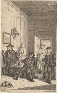 Frontispice de The Humours of Oxford, avril 1730