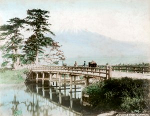Fujiyama depuis Yoshiwara, Japon