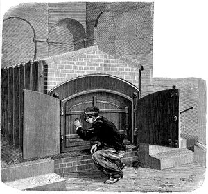 Four du type à installer au crématorium du Père Lachaise, Paris, 1888