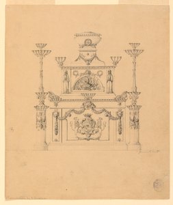 Mobilier avec bras et candélabres