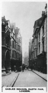 Maisons à pignon, Cloth Fair, Londres, vers 1920