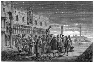 Galilée démontrant son télescope, Venise