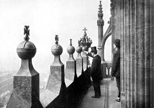 Galerie au-dessus du cadran, Big Ben, Palais de Westminster, Londres, vers 1905