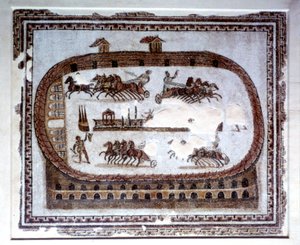 Jeux, mosaïque romaine de Carthage, 2e siècle après J.-C.
