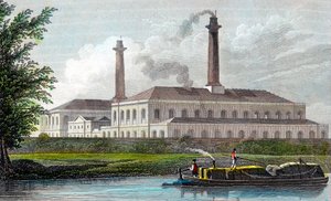 Usines à gaz sur le canal de Regent, Londres, 1828