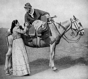 Les amoureux gauchos échangent des tasses de maté, Argentine, 1922