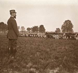 Général Henri Gouraud, Champagne, nord de la France, vers 1914-1918