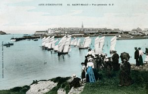 Vue générale de Saint-Malo, Bretagne, France, 20ème siècle