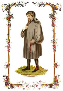 Geoffrey Chaucer, auteur anglais du 14ème siècle, poète, philosophe, bureaucrate et diplomate, vers 1850 - Unbekannt