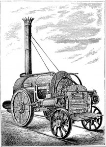 Locomotive Rocket de George Stephenson, vers 1875