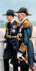 George V et le prince de Galles passant en revue la flotte, 26 juillet 1924, vers 1935