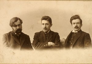 Georgy Chulkov, Vasili Milioti et Genrich Tasteven, écrivains russes, années 1900