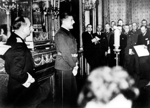 Ambassadeur allemand en France de Vichy, Otto Abetz, donnant une conférence de presse, 15 décembre 1940 - Unbekannt