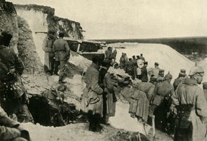 Soldats allemands à Hulluch dans le nord de la France, Première Guerre mondiale, vers 1915, vers 1920