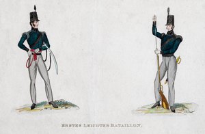 Soldats allemands de la période de Waterloo, 19e siècle - Unbekannt