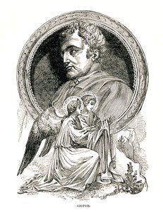 Giotto di Bondone, peintre et architecte italien, 1893