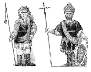 Gog et Magog, Guildhall, Londres, vers 1902