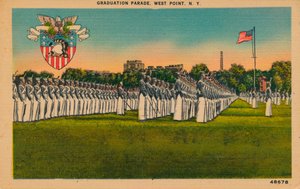 Parade de remise des diplômes, West Point, New York, vers 1940
