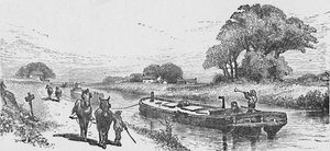 Bateau à grain sur le canal Érié