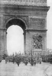 Grand défilé de la victoire, Arc de Triomphe, Paris, France, 14 juillet 1919