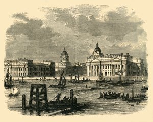Hôpital de Greenwich, depuis la rivière