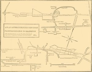 Plan du nouveau chemin de Islington à Edgware Road, 1755