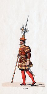 Garde, costume pour la pièce de Shakespeare, Henry VIII, 19e siècle - Unbekannt