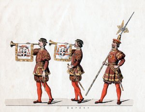 Gardes, costume pour la pièce de Shakespeare, Henry VIII